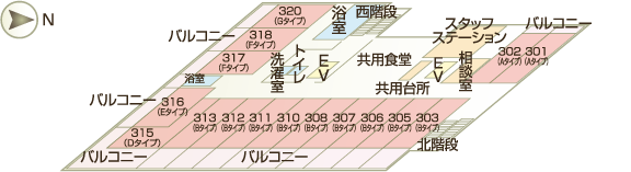 3階のフロアマップ