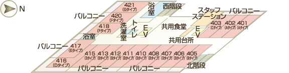 4階のフロアマップ