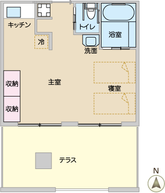 Lタイプ　間取り図