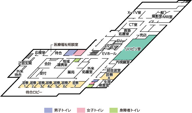 1階のフロアマップ